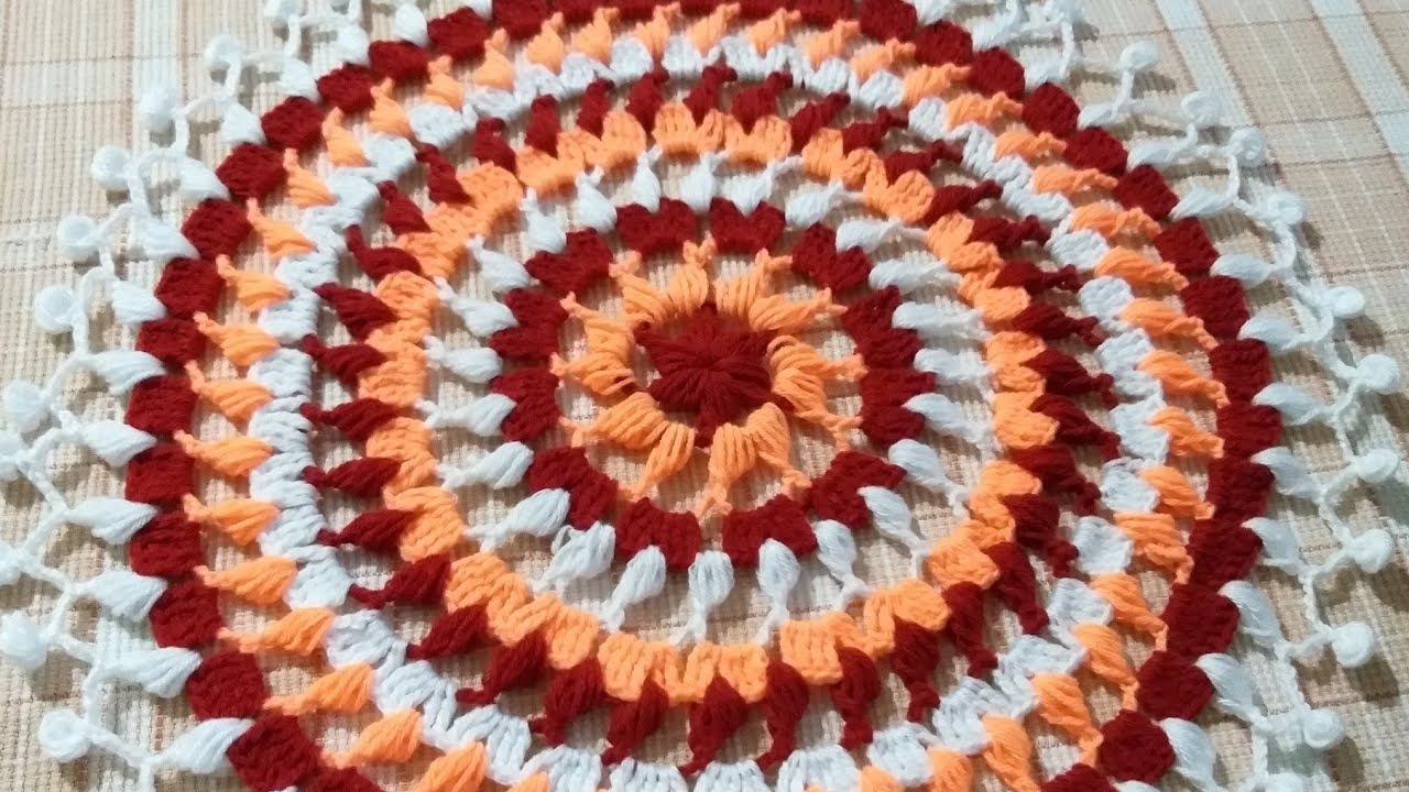 woolen rumal design, crosia design thalposh, crochet table cover, Thalposh,#293,by|Santosh All Art|