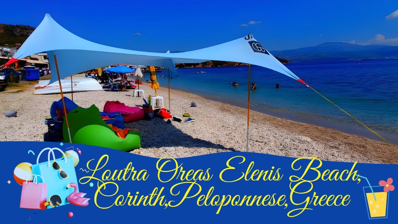 🏖️🌺Loutra Oreas Elenis Beach,Peloponnese:💧Embrace Nature&rsquo;s Beauty by the Sea!🌊🌅