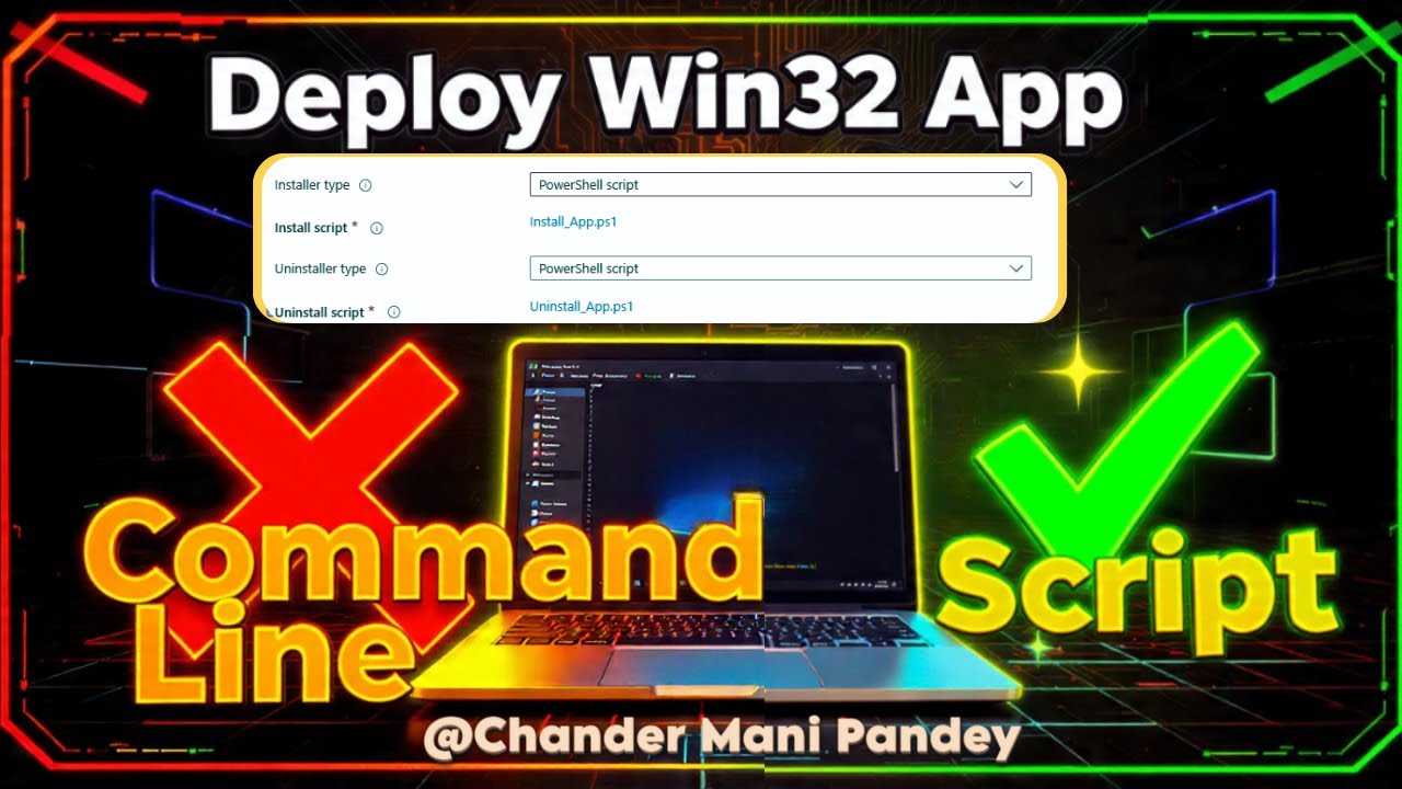 Простые приложения Intune Win32: установка и удаление с помощью установщика скриптов PowerShell