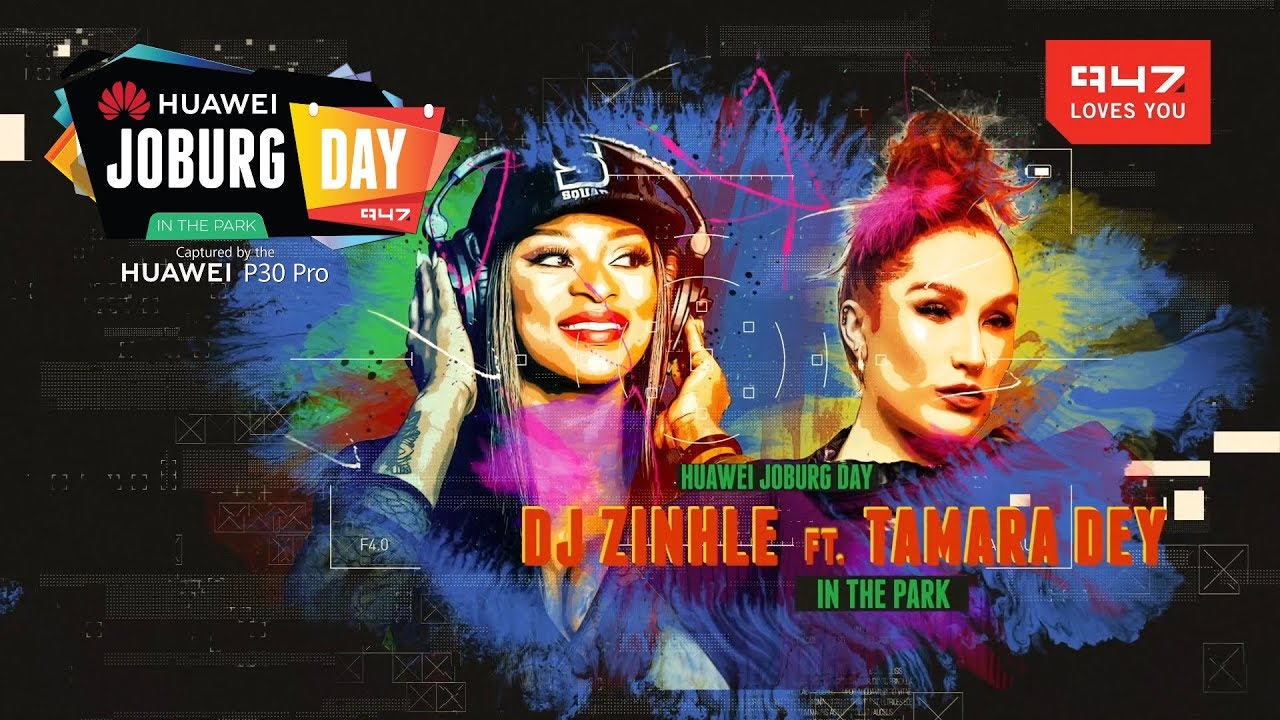 DJ Zinhle and Tamara Dey at Huawei Joburg Day in the Park