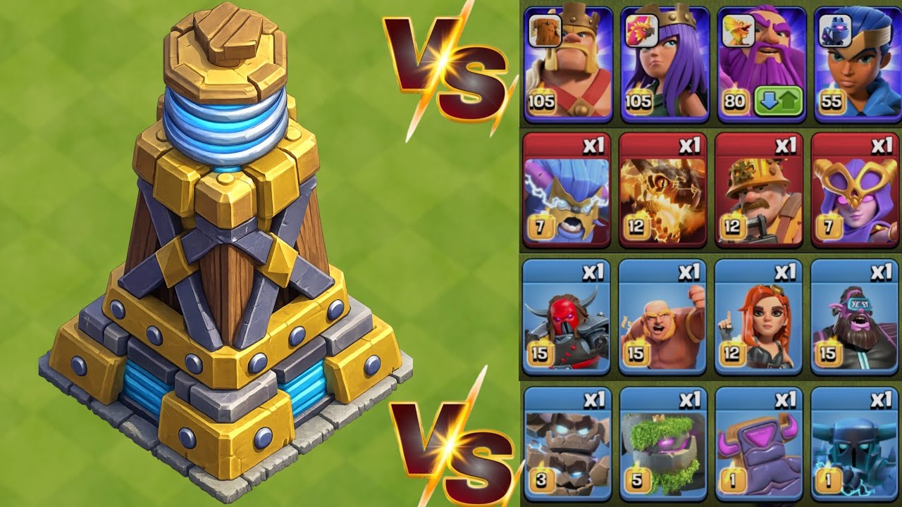 OMG😱NEW MAX HIDDEN TESLA 💥VS💥LEVEL 1 TROOPS AND PETS #clashofclans #coc #cocvideos #10millionviews 