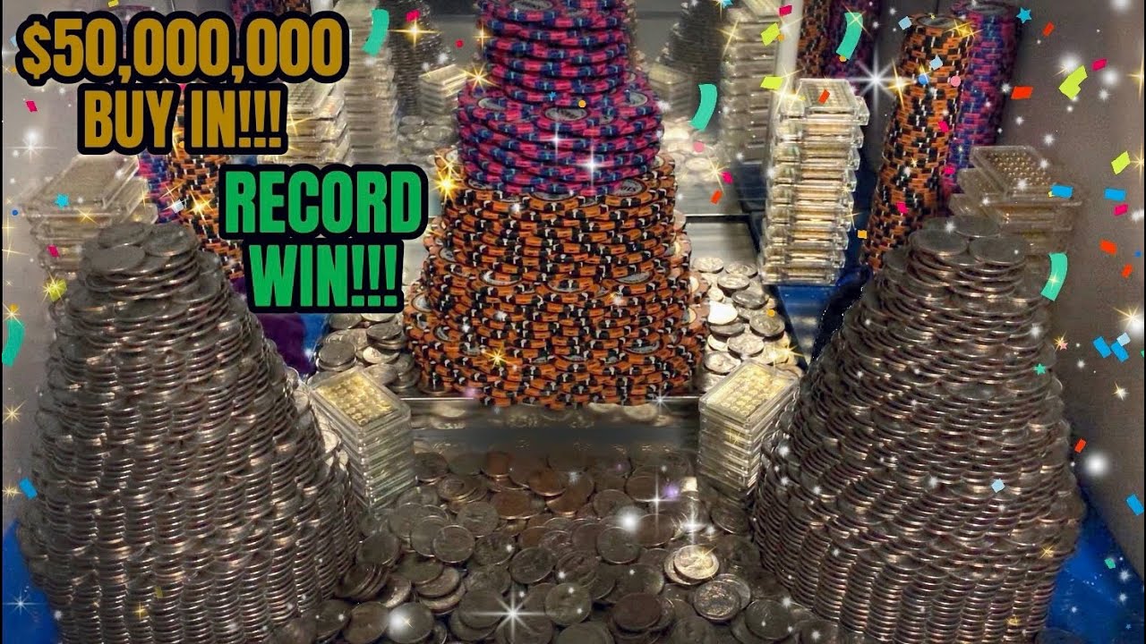 🔵(MUST SEE) 600 QUARTER CHALLENGE $50,000,000 BUY IN!!! HIGH RISK COIN PUSHER!!! (RECORD WIN)