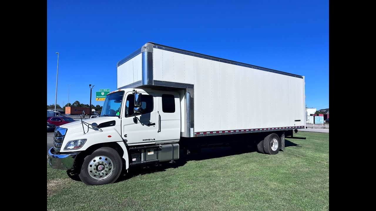 In stock ready to work new Hino Extended Cab Moving truck for sale.