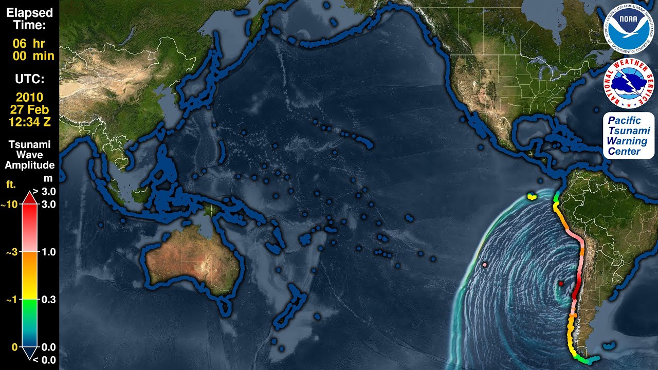 Tsunami Forecast Model Animation: Chile 2010