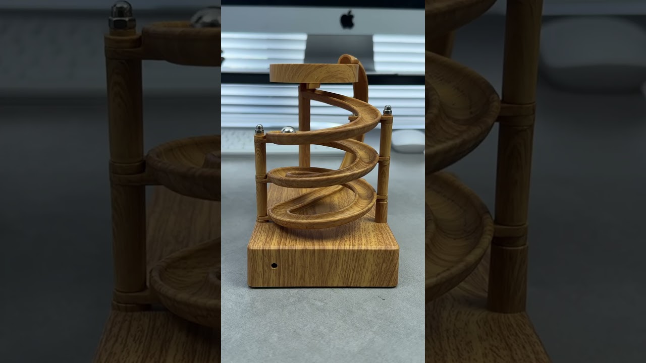 Wooden perpetual motion machine model#model #toys