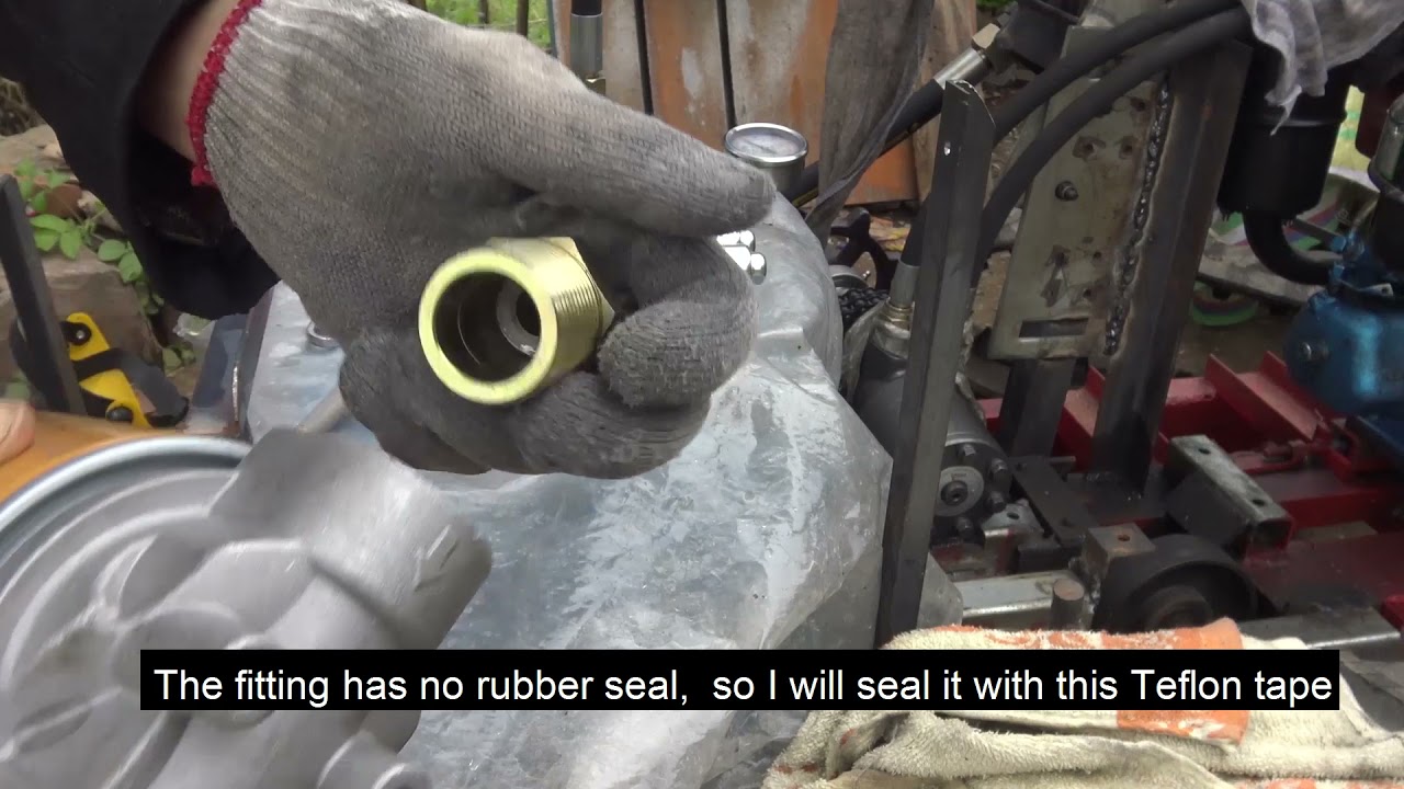 homemade tracked vehicle 13, Add hydraulic oil tank, oil filter, test hydraulic system