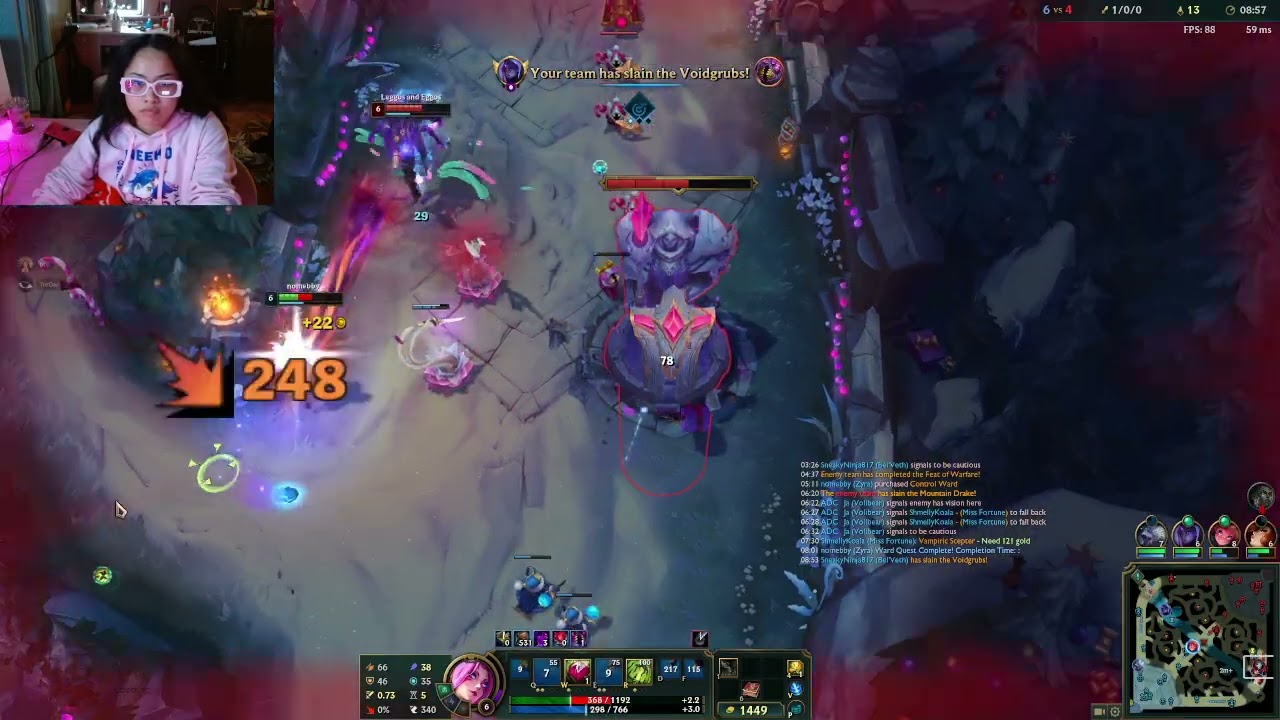 12/22/2025 - Zyra Support - 2/7/15 | 39.5% KP - Solo Ranked - nomebby#na1 - +24LP Gold 1