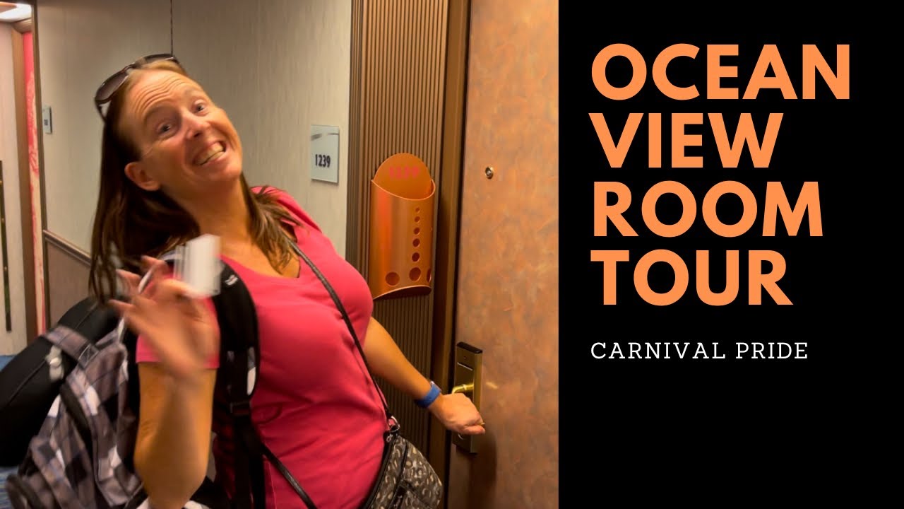 Carnival Pride Ocean View Room Tour Stateroom 1239 - 4 Person Cabin