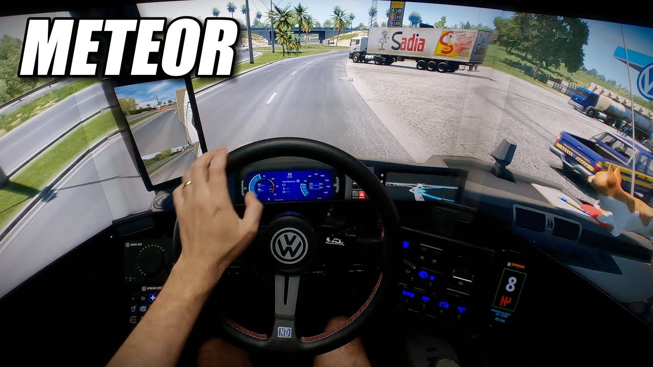 PRIMEIRA VEZ NO CAMINHÃO VOLKSWAGEN - Onboard Realista Mapa Rotas Brasil | Cockpit Realista