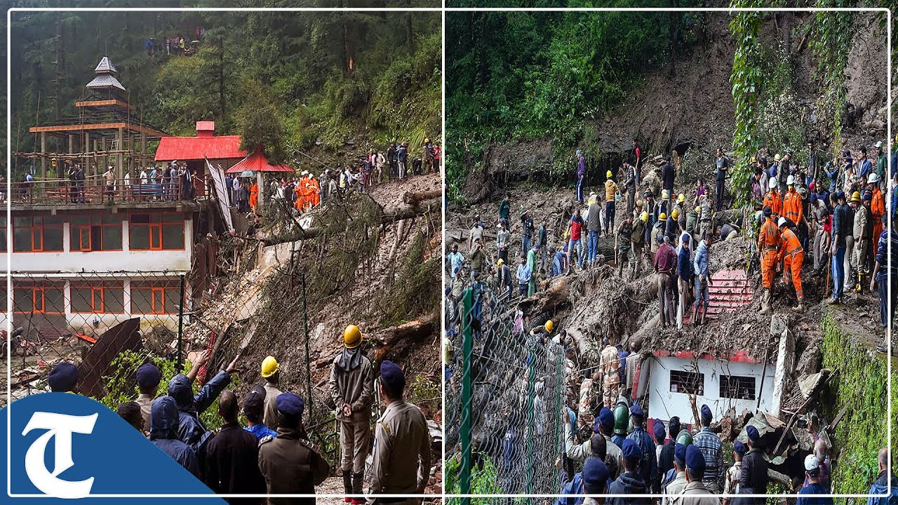 Massive landslide in Shimla's Summer Hill area razes a temple and buries several people in debris