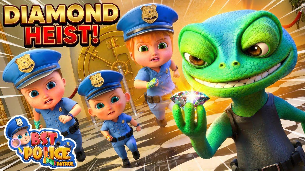 Greatest Trick | Golden Egg Fake | Diamond Heist | Cartoon animation for kids | BST Police Patrol