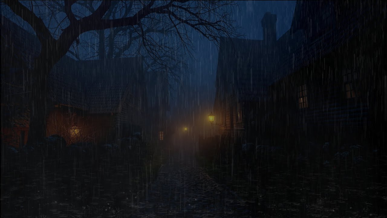 Midnight Rain in a Forgotten Old Town | Deep Sleep & Cozy Night Ambience