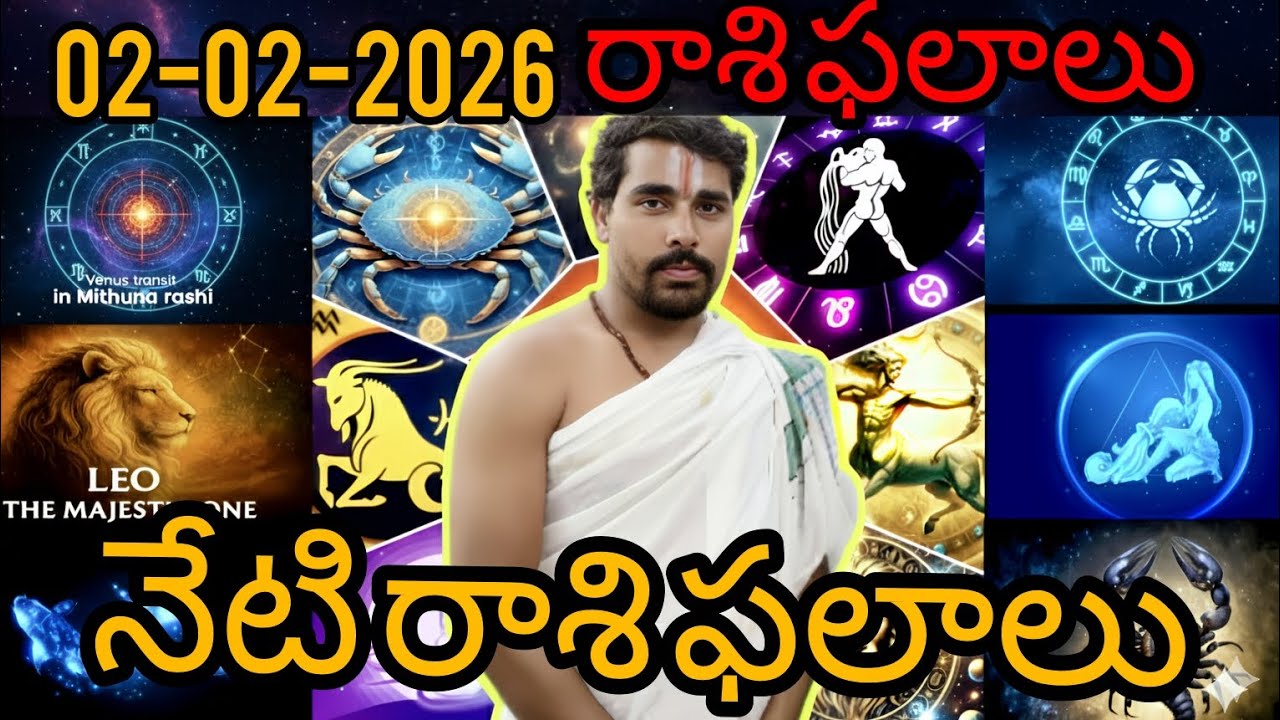 నేటి పంచాంగం & ద్వాదశ రాశి ఫలాలు | ఫిబ్రవరి 2 సోమవారం | విశ్వావసు నామ సంవత్సరం