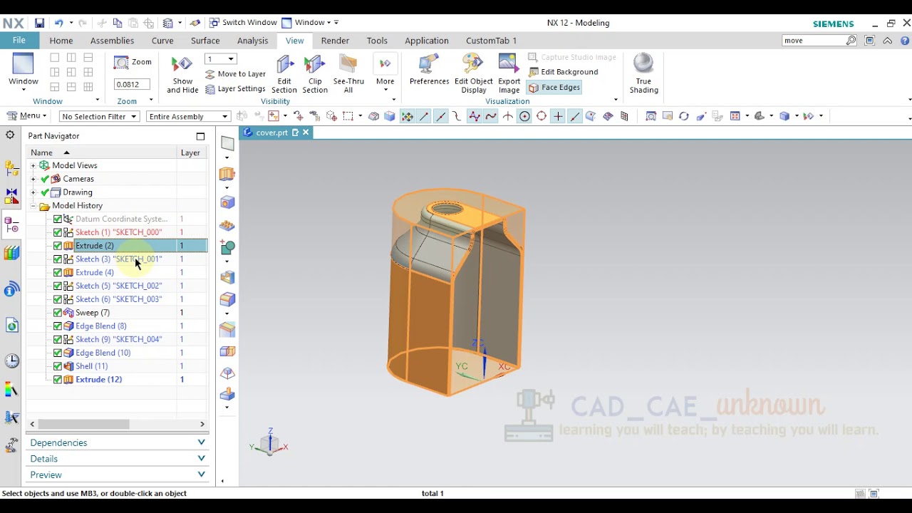 NX 12 Use of layer in modeling
