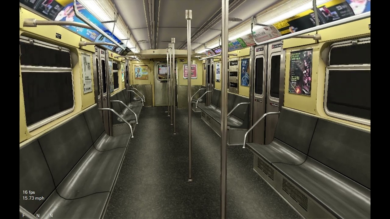 Openbve:Ride on Board R32 S train Prospect Park to Bedford-Nostrand Avenues