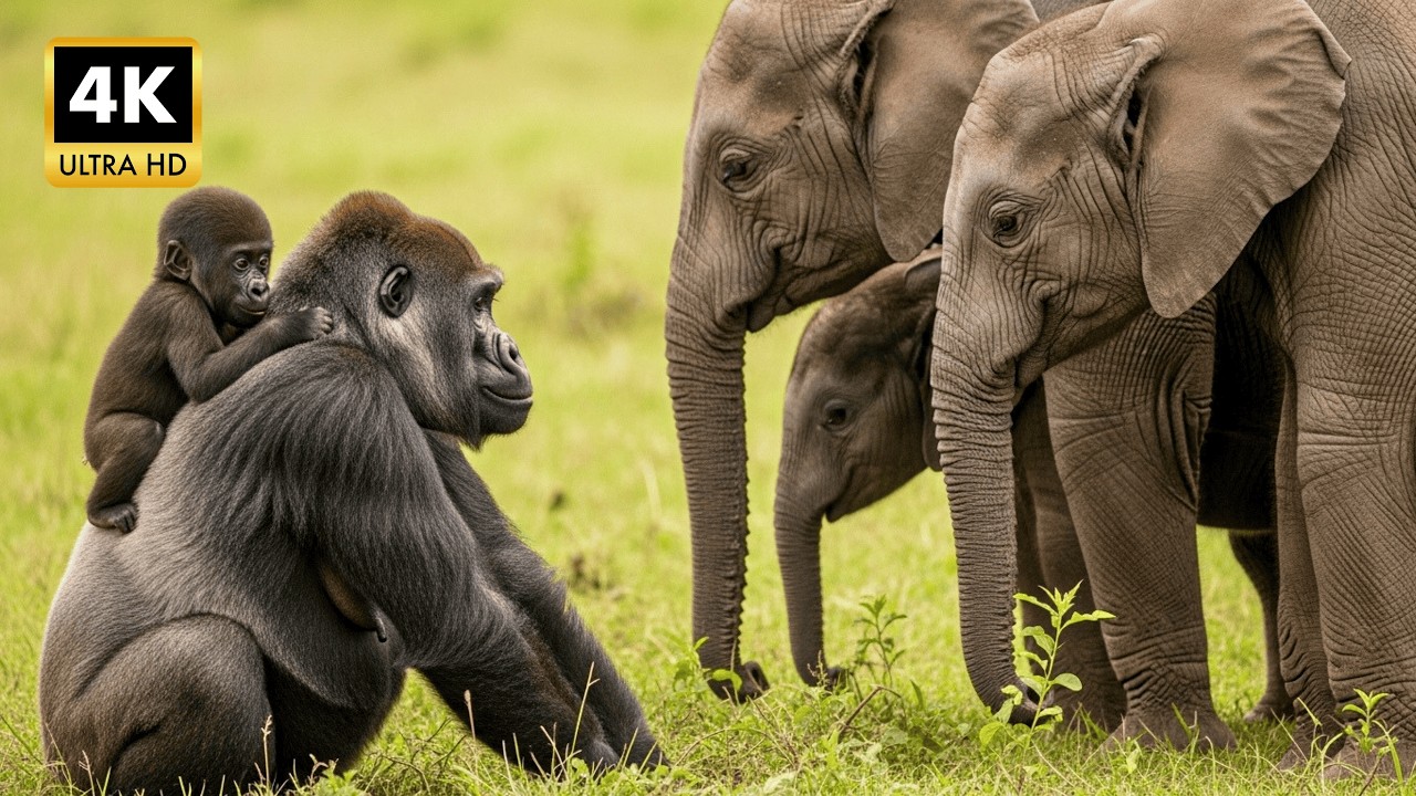 Relaxing Walk in the Congo: Gorillas, Forest Elephants & The Secretive Okapi (4K Nature Sounds)