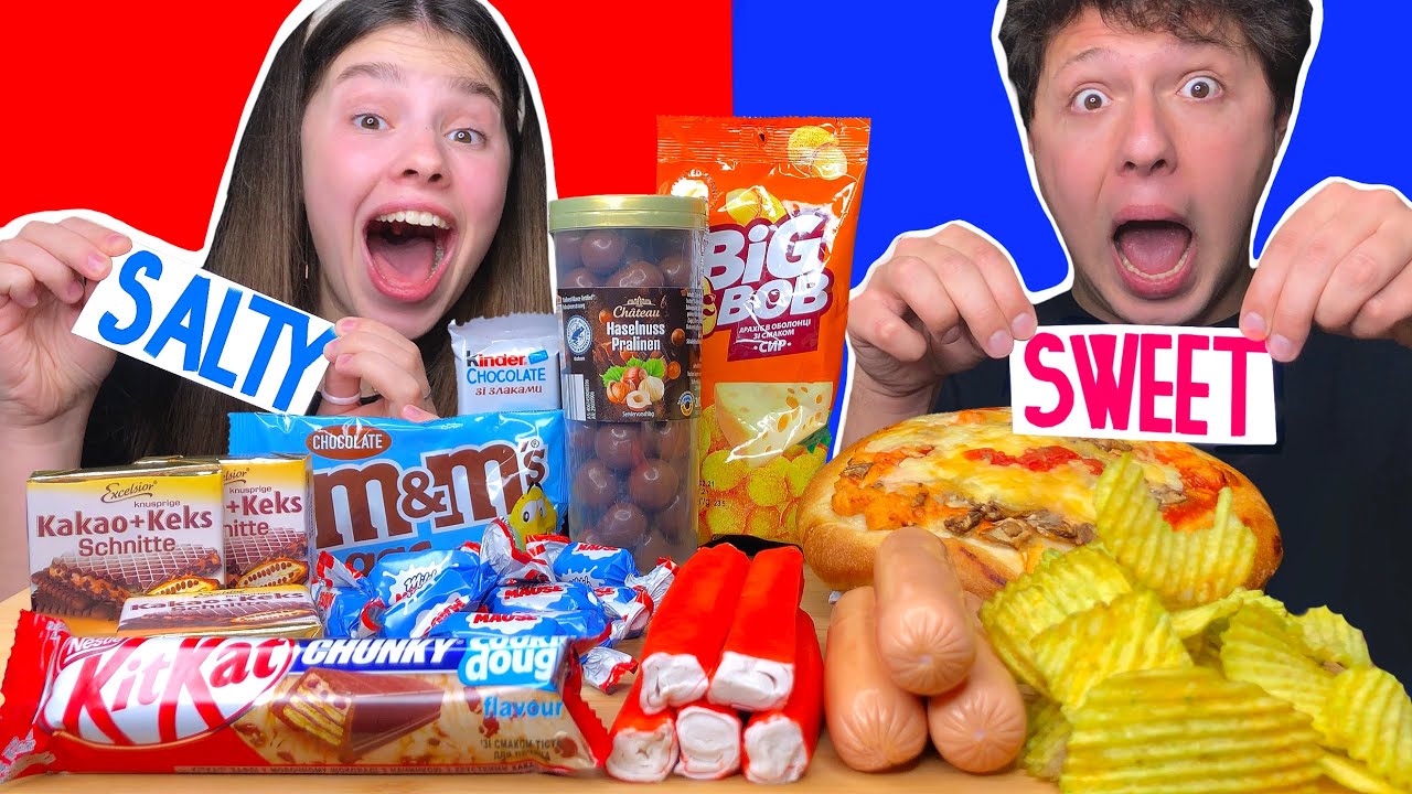ASMR Sweet VS Salty Food Challenge | Eating Sounds Mukbang 먹방 Tati ASMR