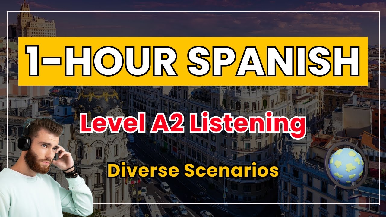 A2 Level Spanish Listening | 1 Hour with Eng Subtitles | Diverse Scenarios | Real-Life Conversations