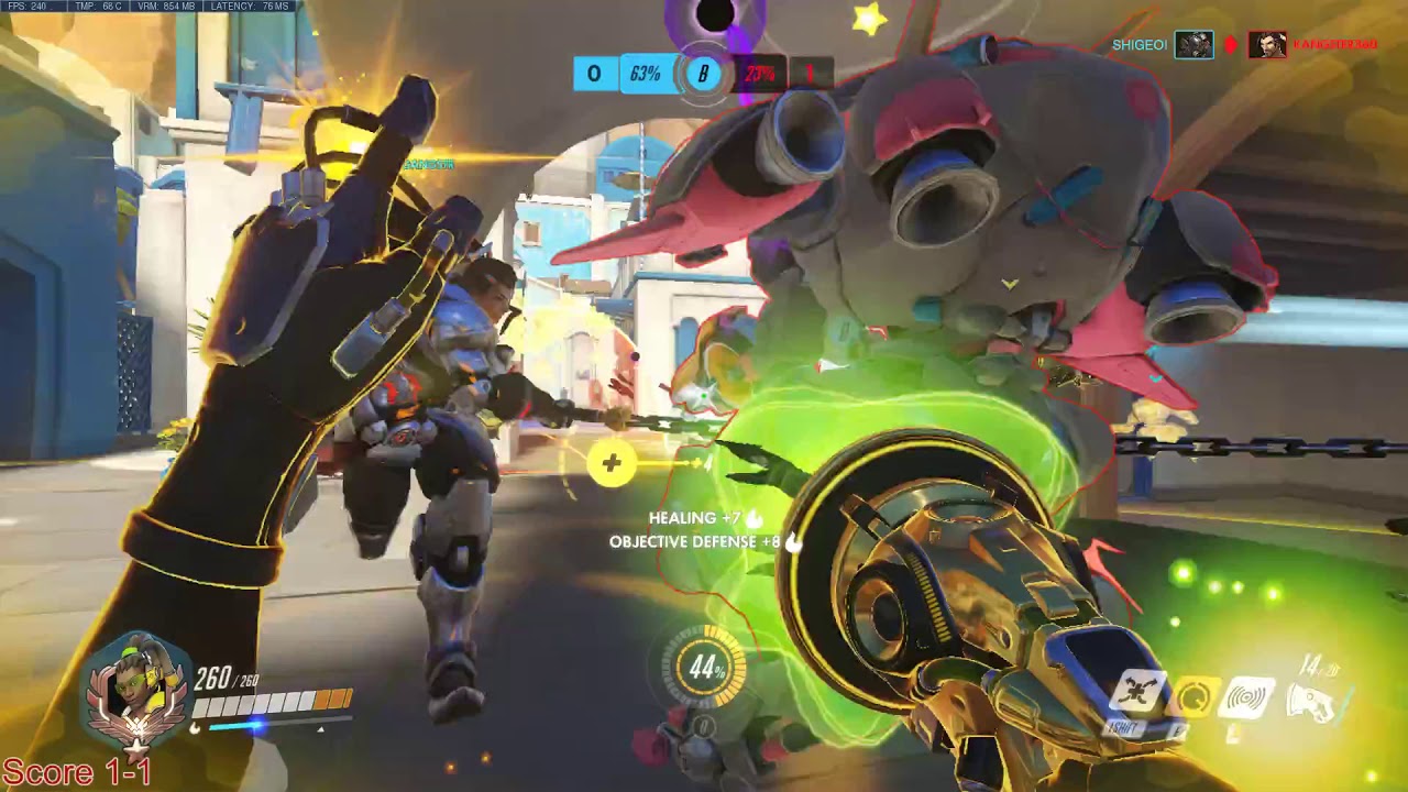 Feeding on genji and popping on lucio