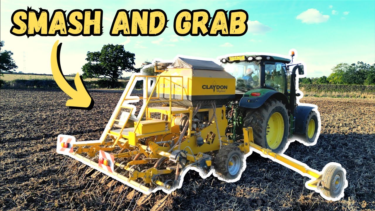DRILLING WINTER BARLEY WITH CLAYDON DRILL | Trying to beat the rain!