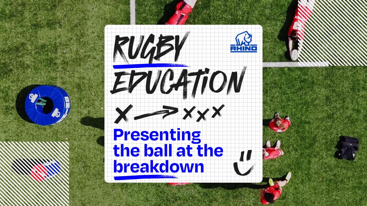 Presenting the rugby ball at the breakdown