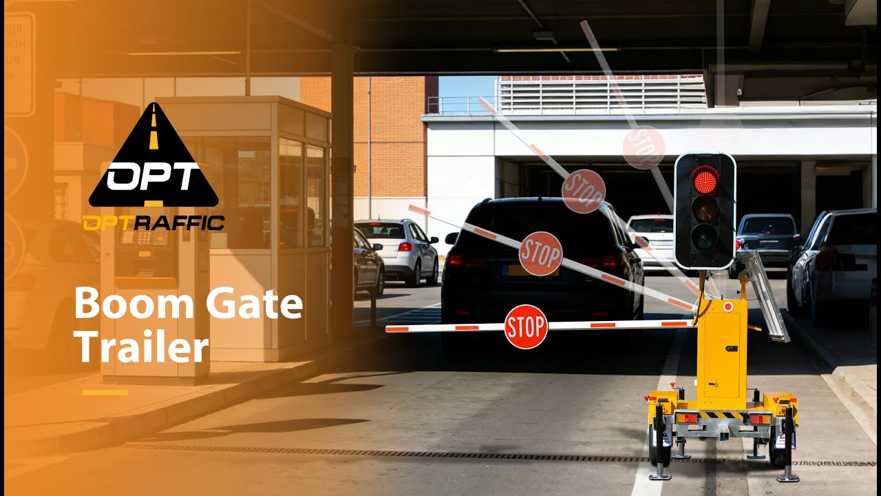 OPTRAFFIC Solar Intelligent Boom Gate Trailer Deployment Process