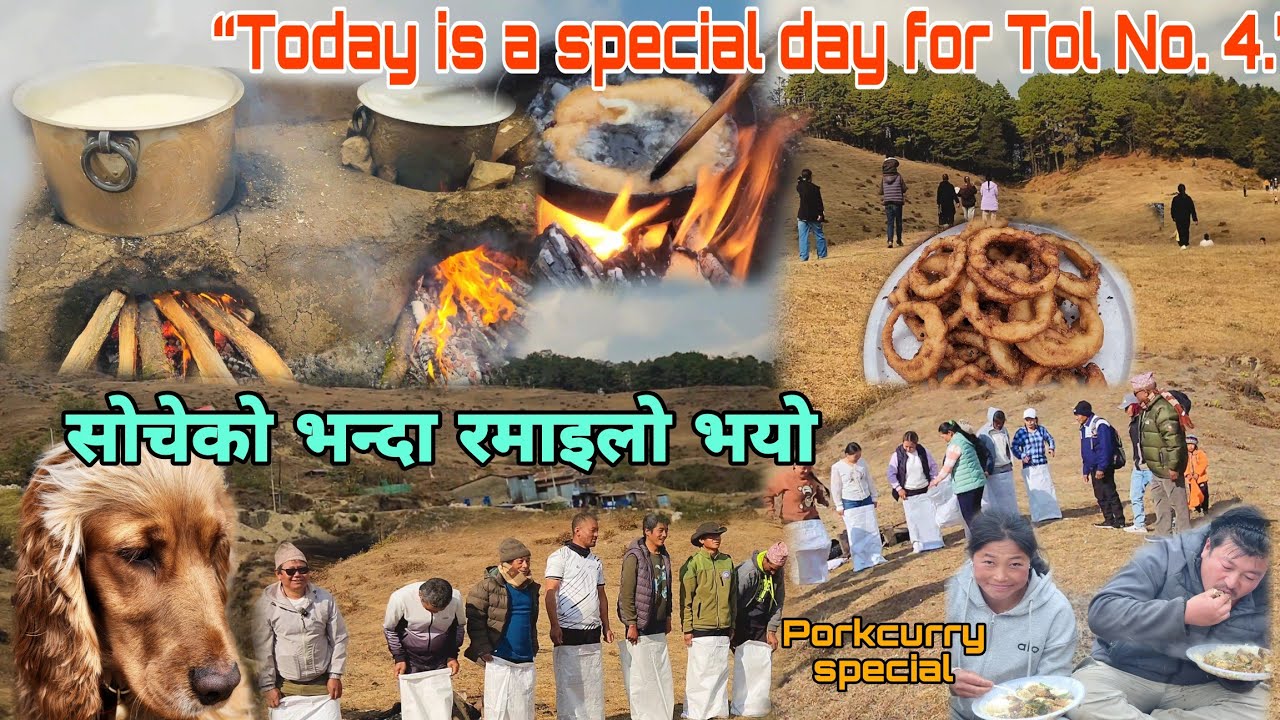 “Everyone in the village had a picnic together #specialday #picnic || was a very exciting game.”
