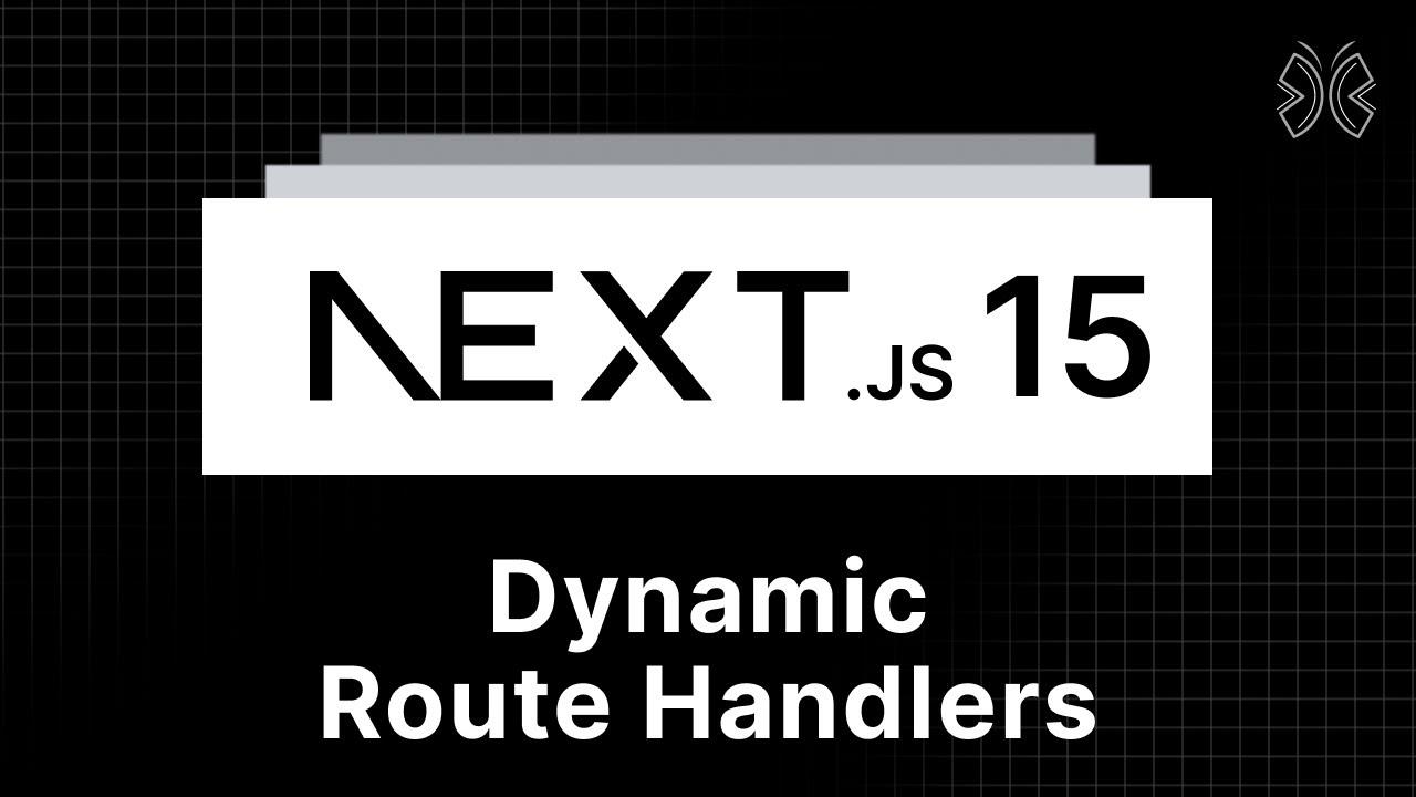Next.js 15 Tutorial - 38 - Dynamic Route Handlers