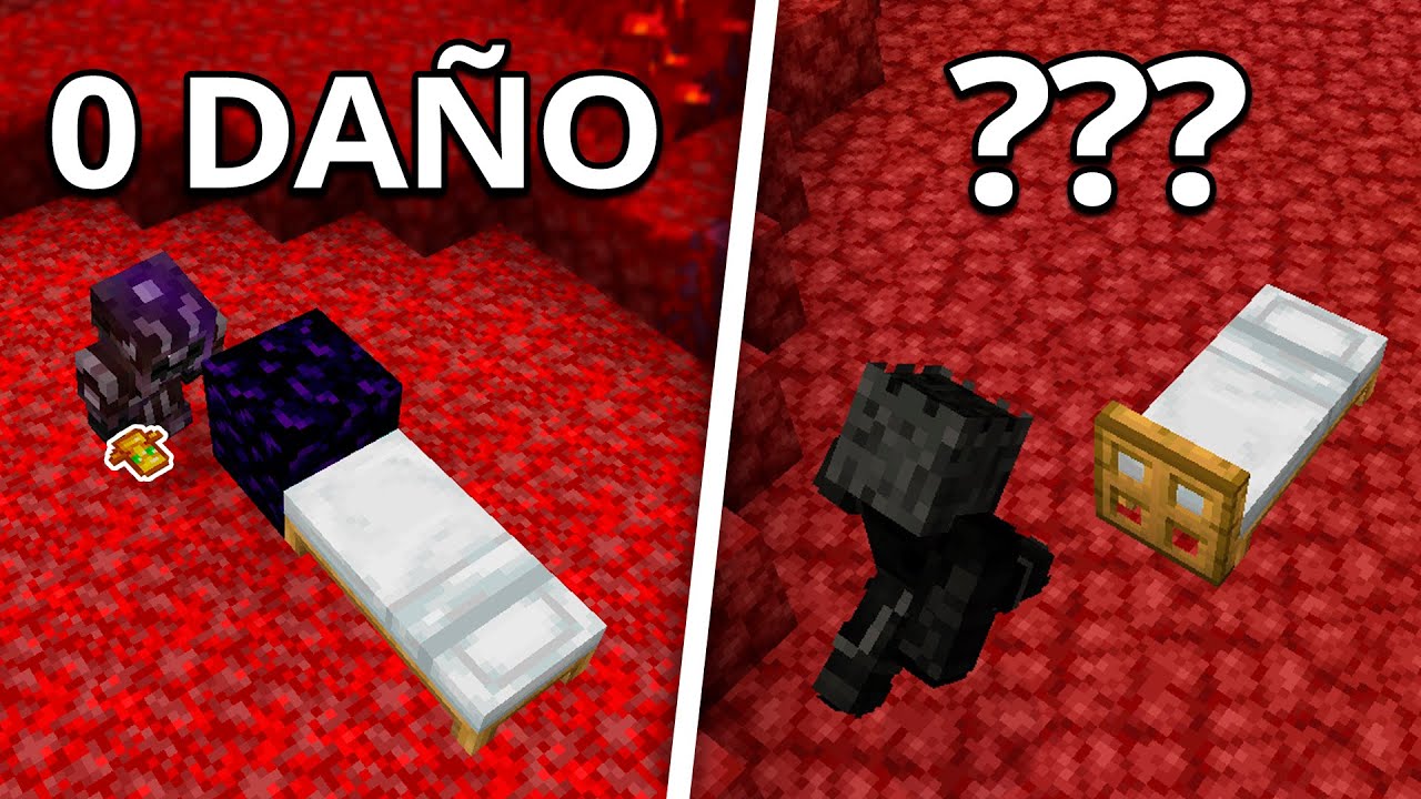 C&oacute;mo explotar camas en el Nether y SOBREVIVIR en Minecraft