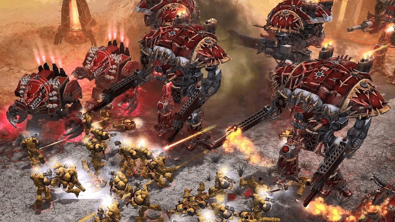Unification Mod | Imperial Fists & Guard vs World Eaters! - Survival / WH40K: Dawn of War Soulstorm