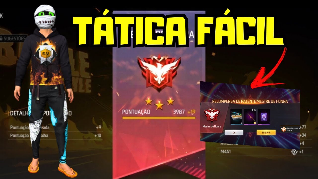 PEGANDO MESTRE DE HONRA PELA PRIMEIRA VEZ NO FREE FIRE