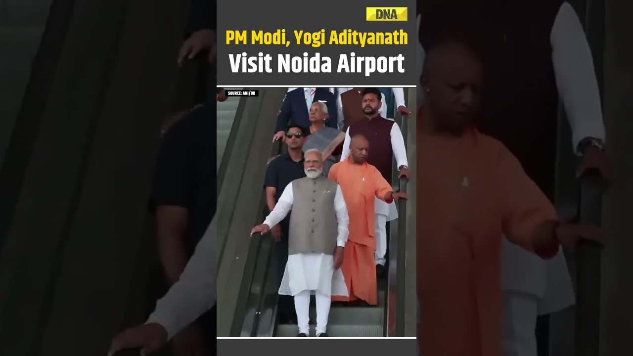 PM Modi, Yogi Adityanath Inspect Noida International Airport | Big Infra Push | PM Modi News #shorts