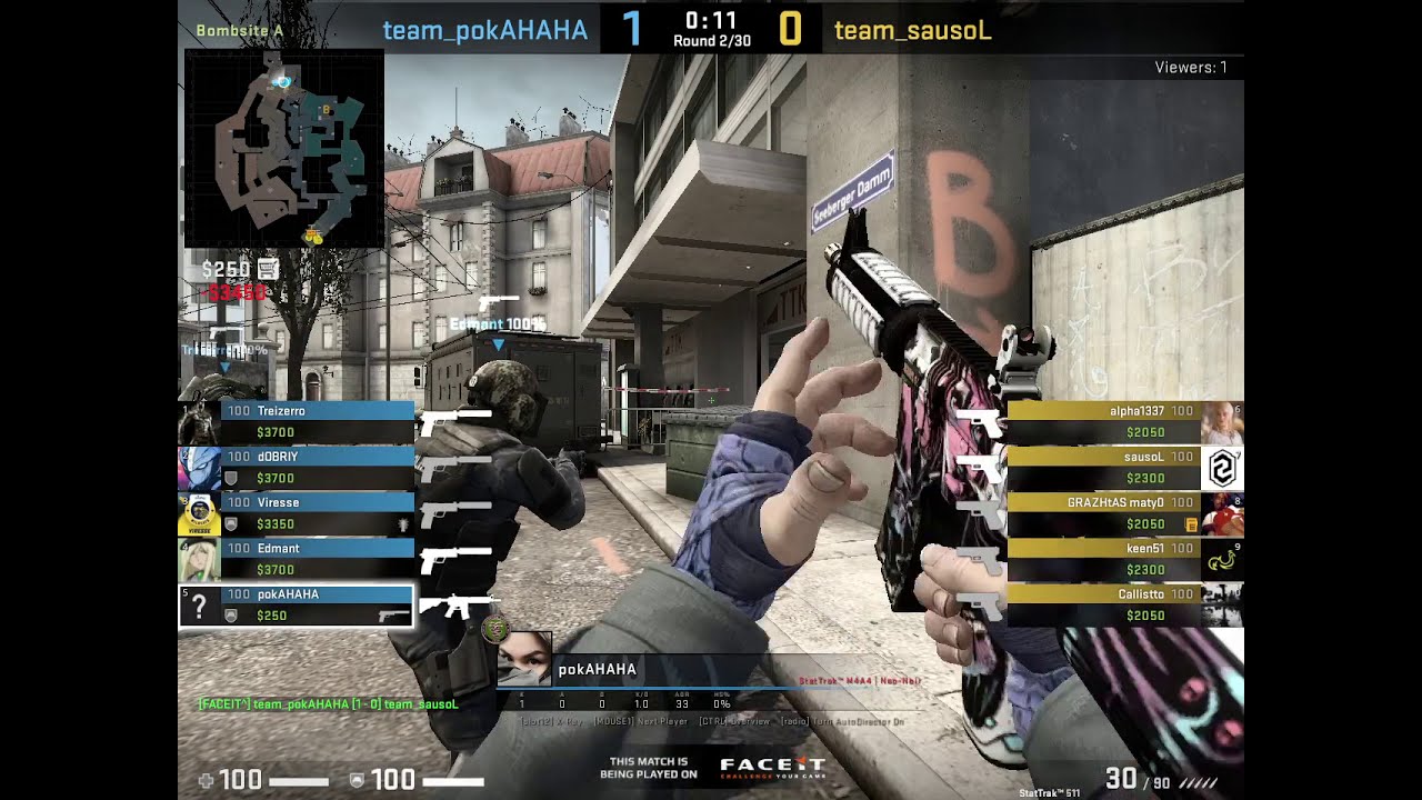 CS:GO POV Demo 10 LVL pokAHAHA (21/18) (de_overpass)