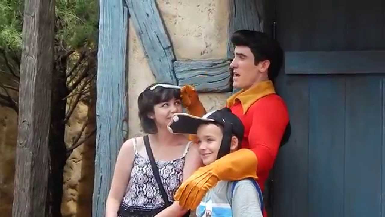 GASTON makes a grand entrance! Magic Kingdom Disney World July 2015