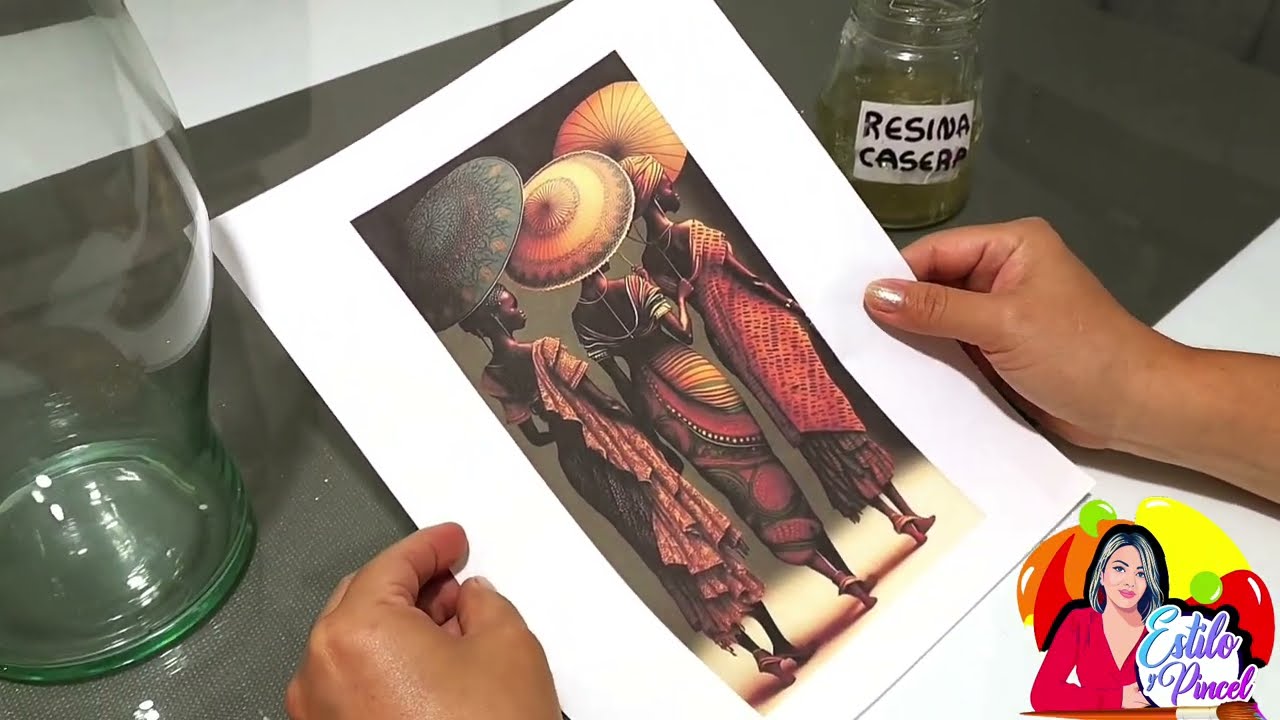 Jarrón con craquelado Casero