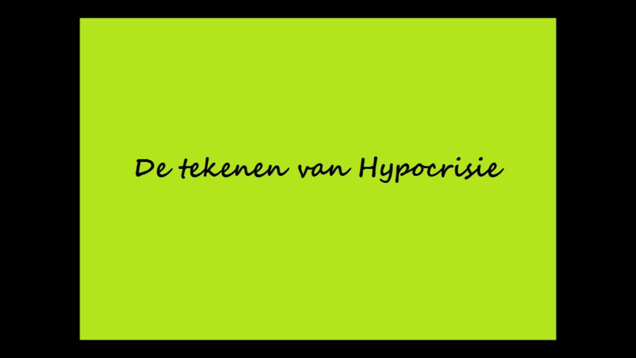De tekenen van Hypocrisie; lezing Aboe Ismail