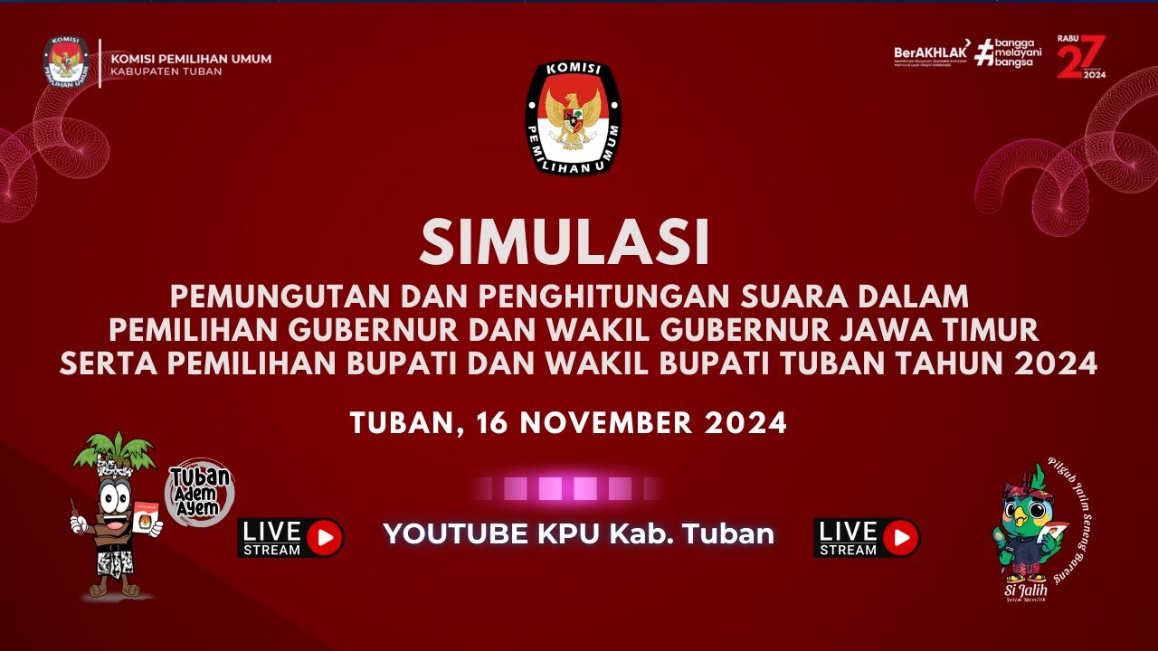 Simulasi Pemungutan dan Penghitungan Suara dalam  Pilkada Jawa Timur  Tahun 2024