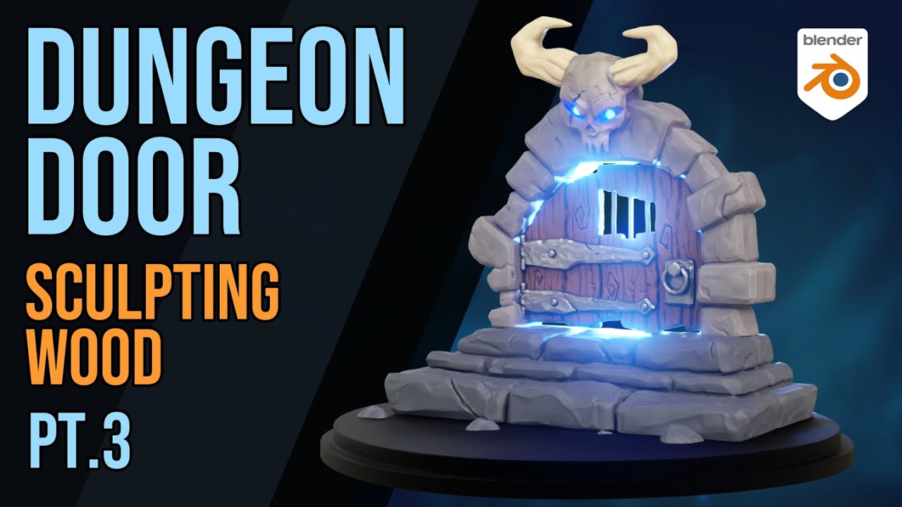 Dungeon Door - Pt3 - Sculpting wood