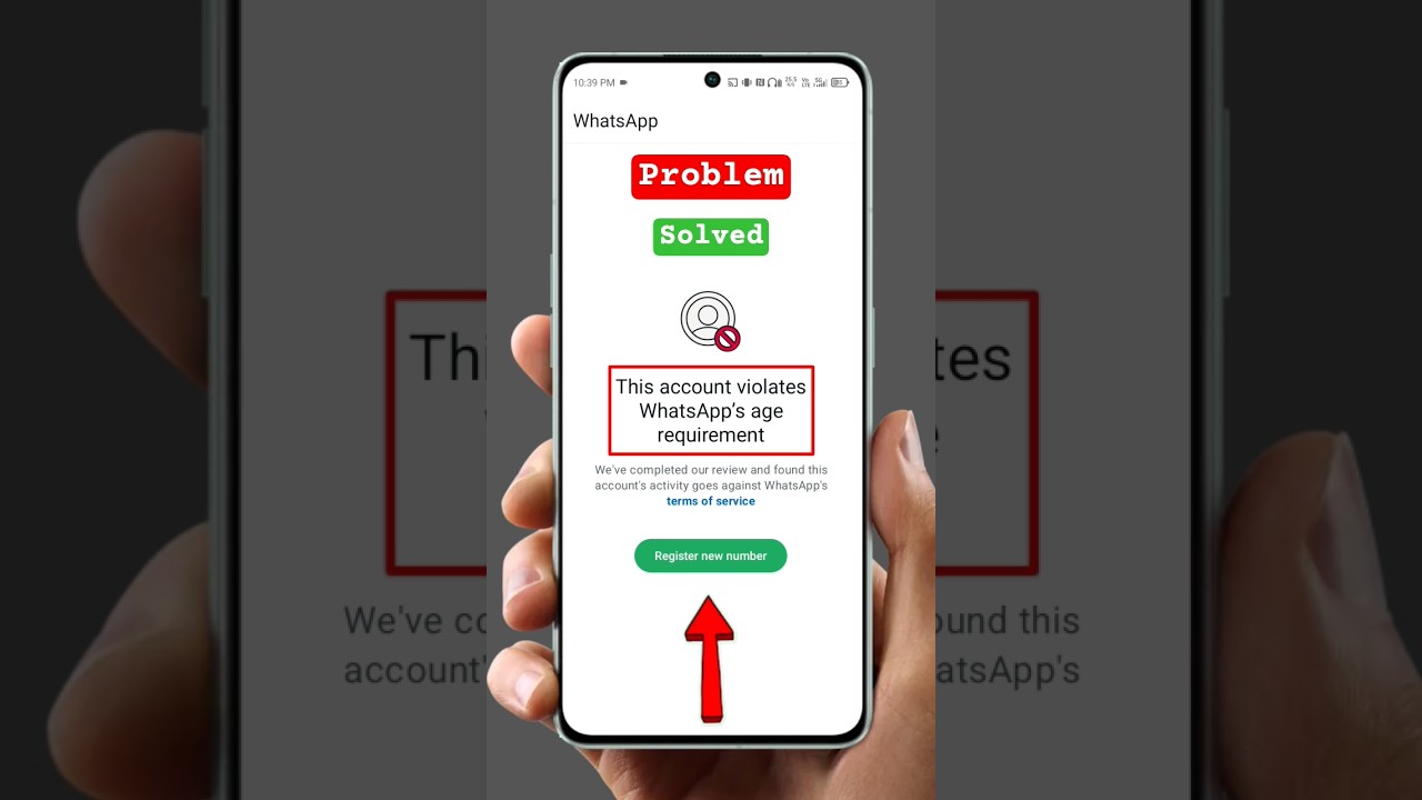 This account violates WhatsApp's age requirement | new problem solved 2026 | #shorts #youtubeshorts