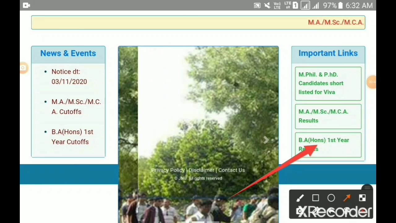 Jnuee B.A.(Hons) 2020 result declared🔥Jnu entrance exam result 2020🔥B.A HONS check result