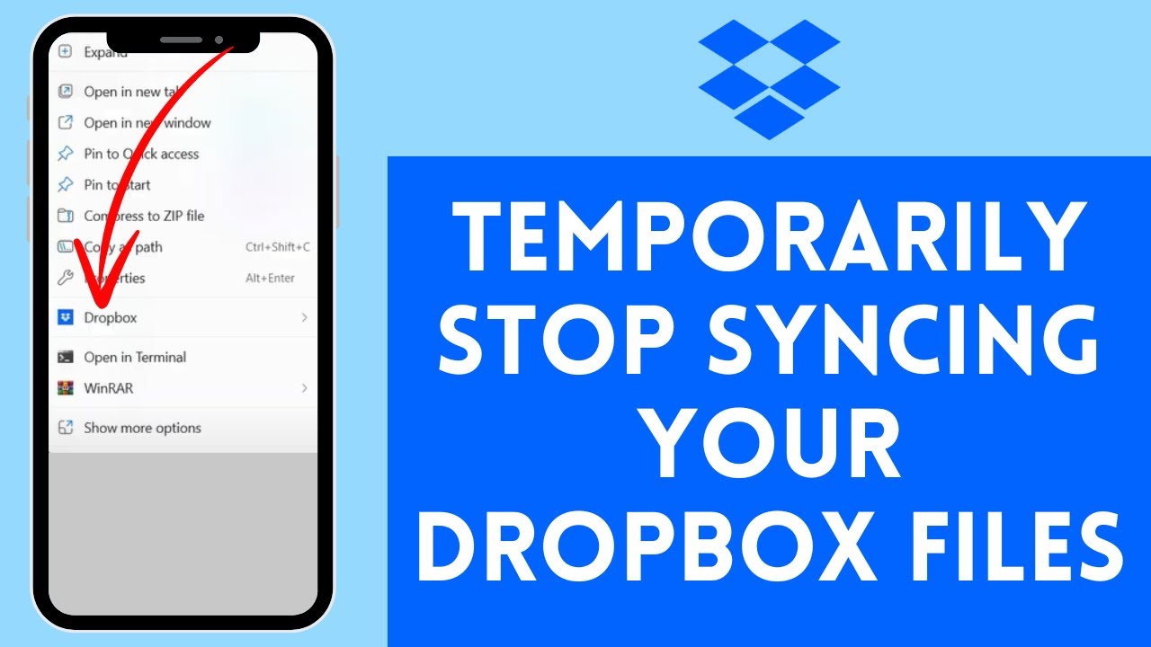 How to Temporarily Stop Syncing Your Dropbox Files (2024) | Dropbox Tutorial