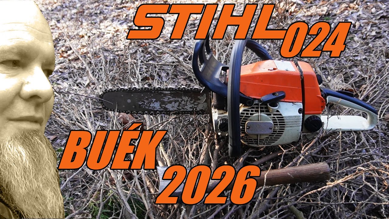 Stihl 024 -  egy kis fűrészelés + BUÉK 2026!!🍾🥂🎉