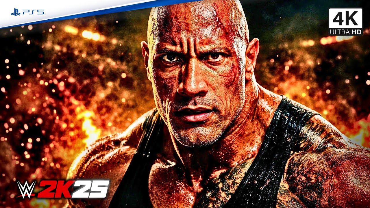 WWE 2K25 - The Rock vs Jacob Fatu - Brutal Full Match | PS5 [4K UHD]