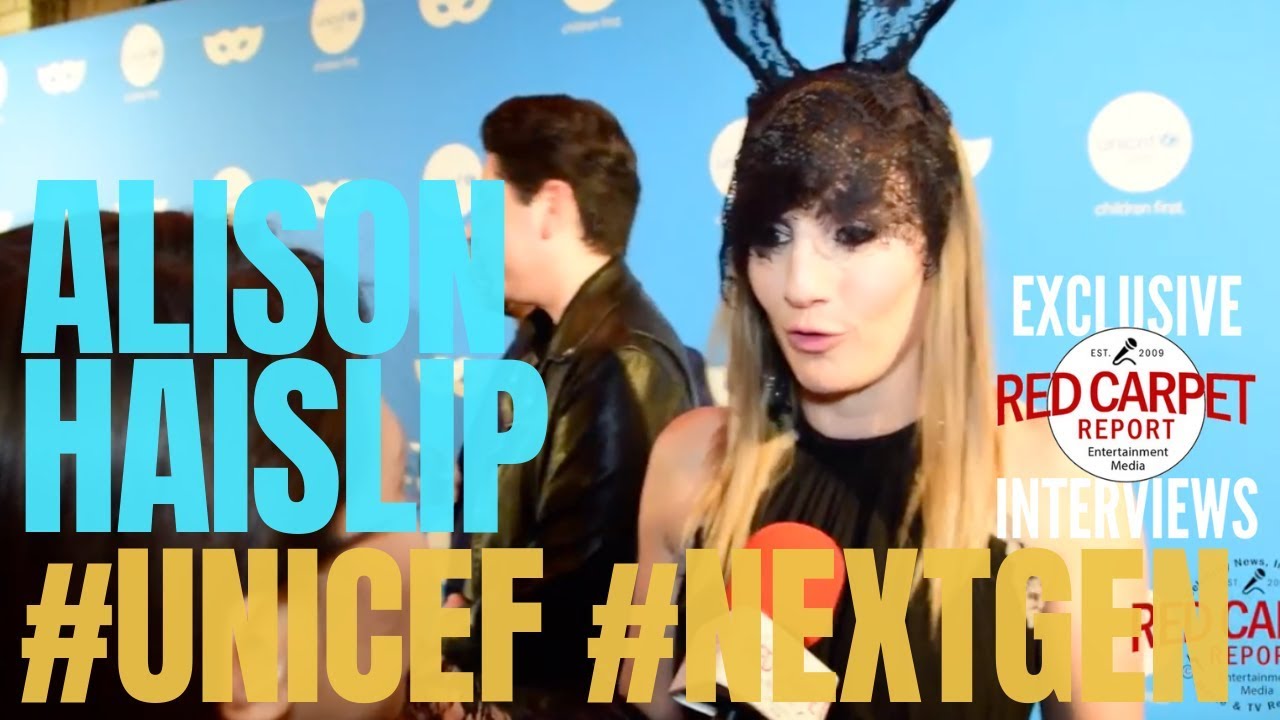 Alison Haislip interviewed at the Sixth Annual UNICEF Masquerade Ball in Los Angeles 