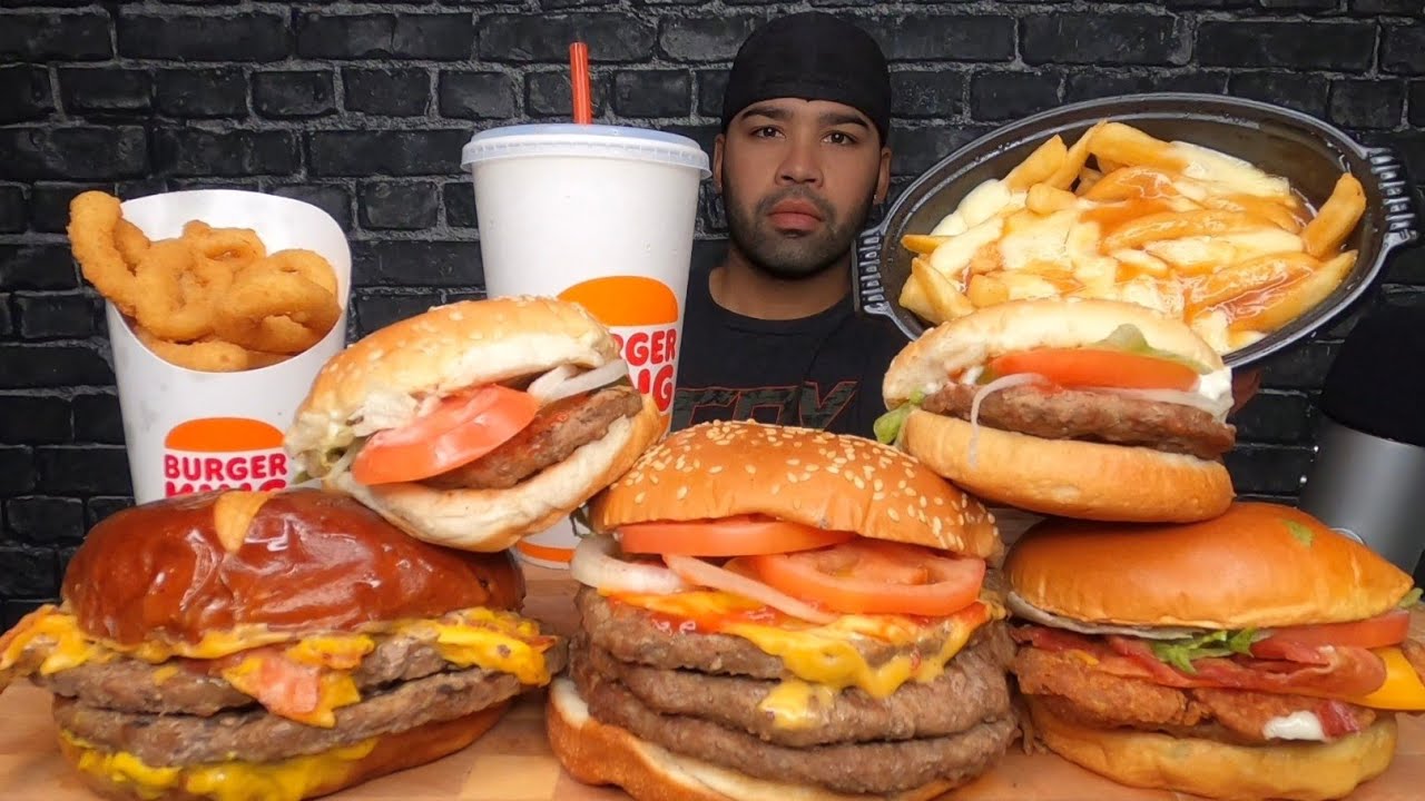 (ASMR NO TALKING) BURGER KING MUKBANG