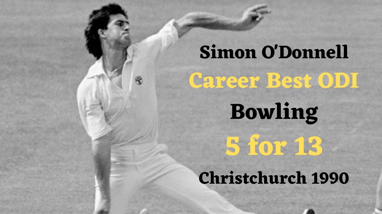 Simon O'Donnell Career Best Bowling 5 for 13 vs New Zealand at Christchurch in 1990