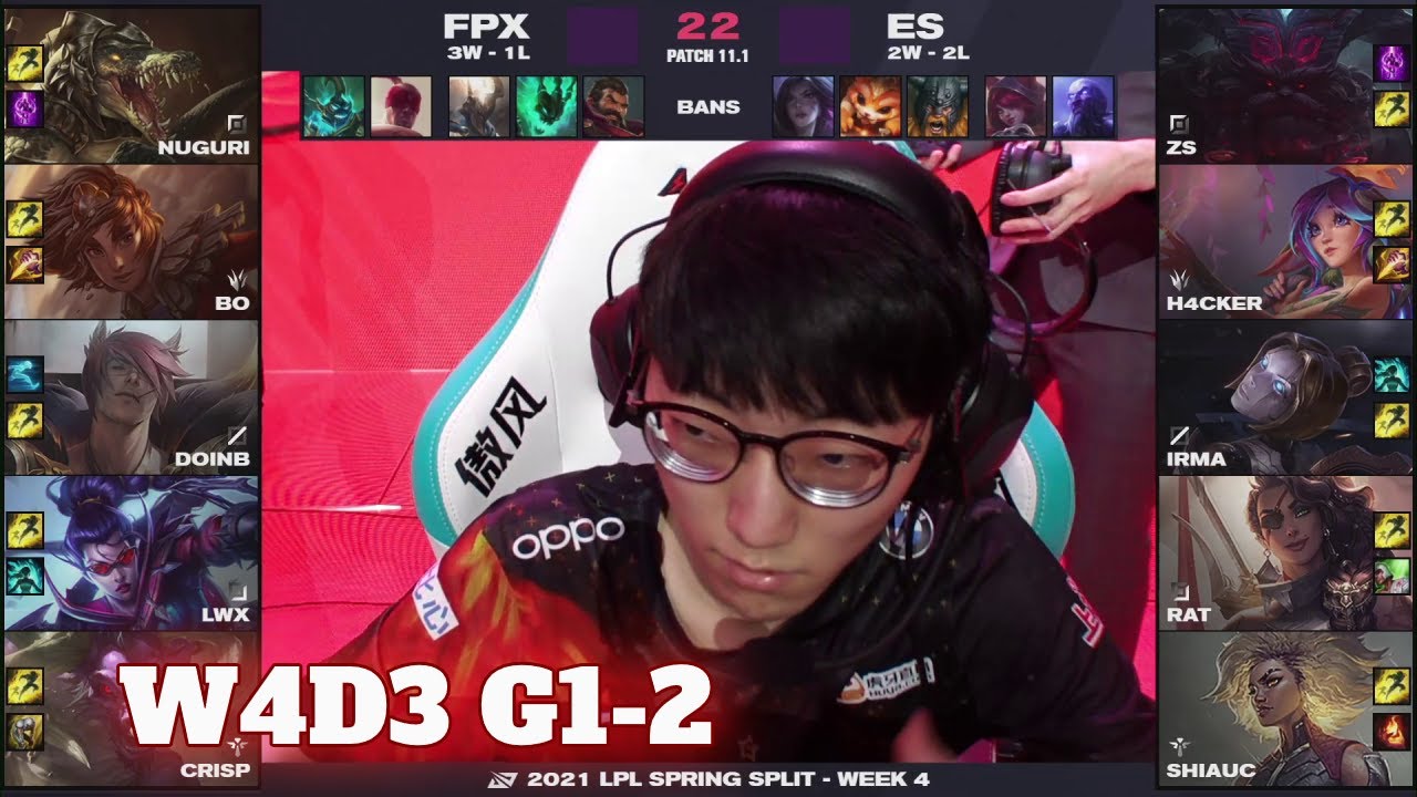 ES vs FPX - Game 2 | Week 4 Day 3 LPL Spring 2021 | eStar vs FunPlus Phoenix G2
