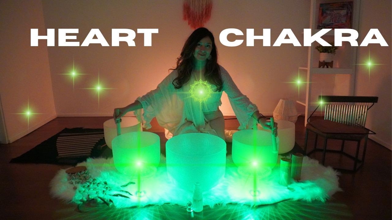 💚Heart Chakra Healing💚 Crystal Bowl Soundbath Meditation💚