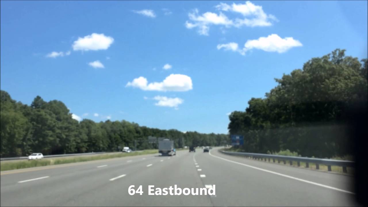 Driving from Route 1 and 295 to Parham Rd near Richmond Virginia