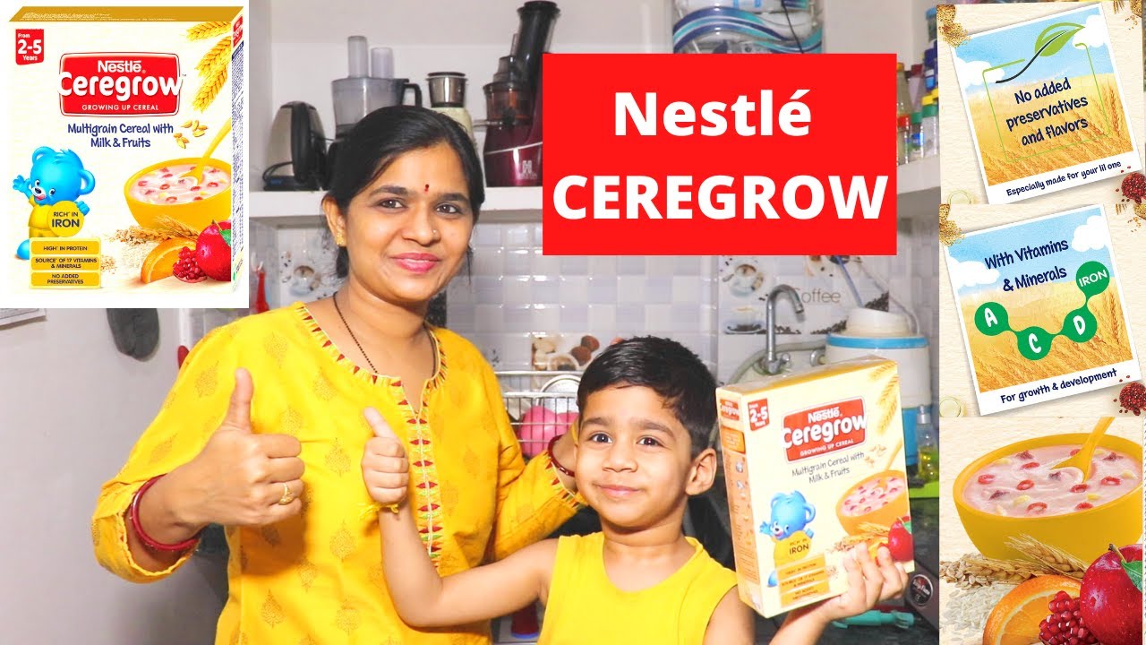Nestle CEREGROW Fortified Multigrain Cereal with Milk and Fruits I Best Cereal for Kids